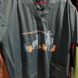 Vet scrub top! Welcome diversity